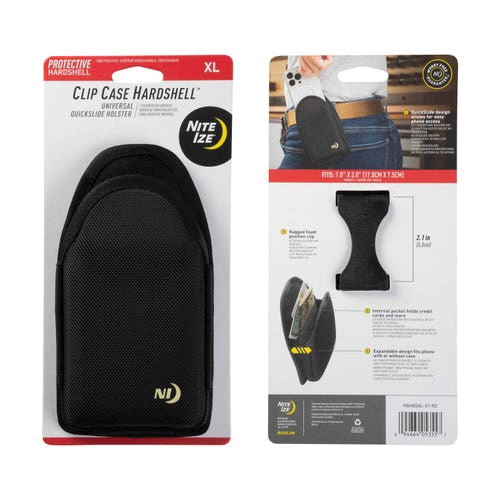 Nite Ize Clip Case Hardshell HSHQSXL-01-R3 Universal Quickslide Holster, XL, EVA - 2