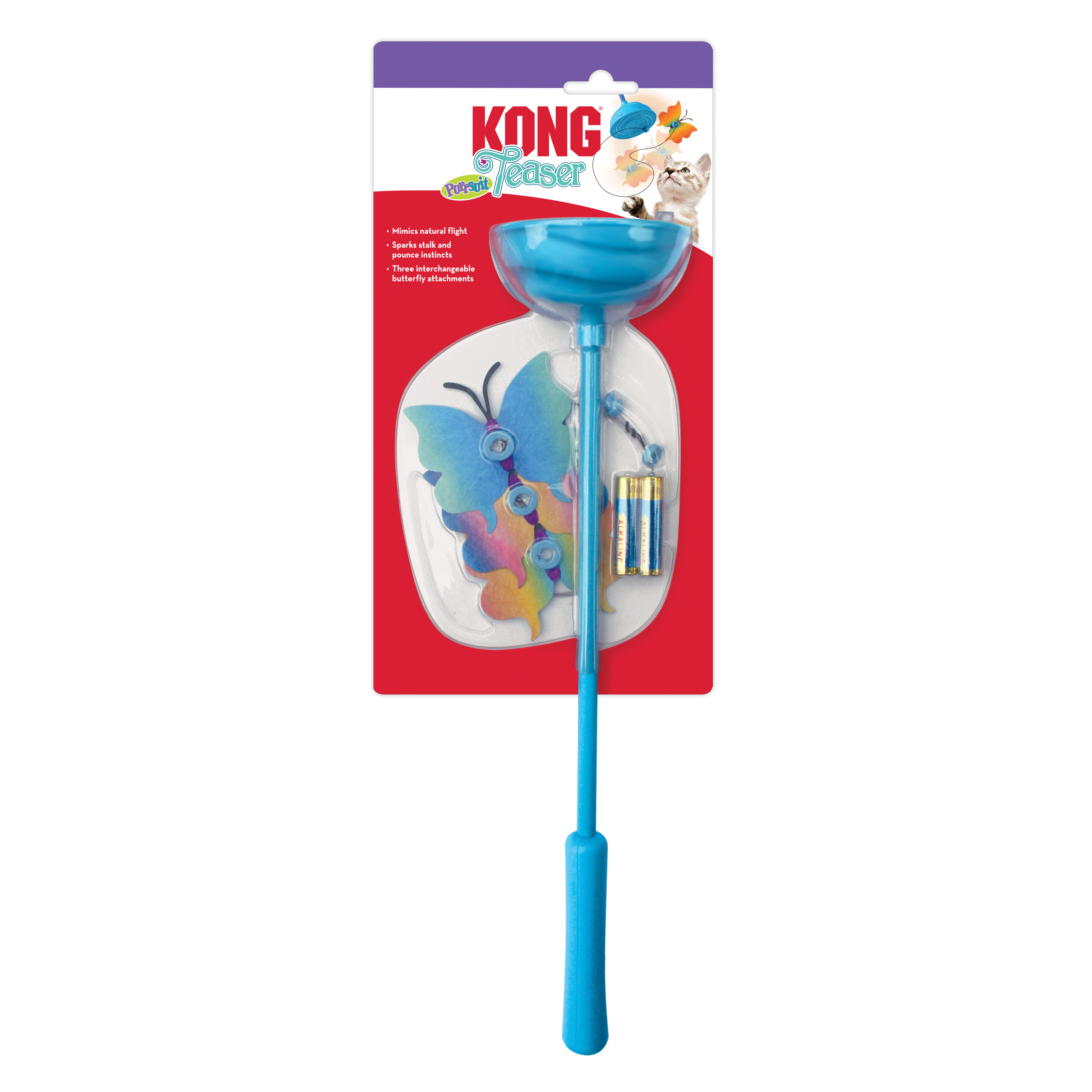 Kong CAT57 Cat Toy, Teaser Pursuit Butterfly - 3