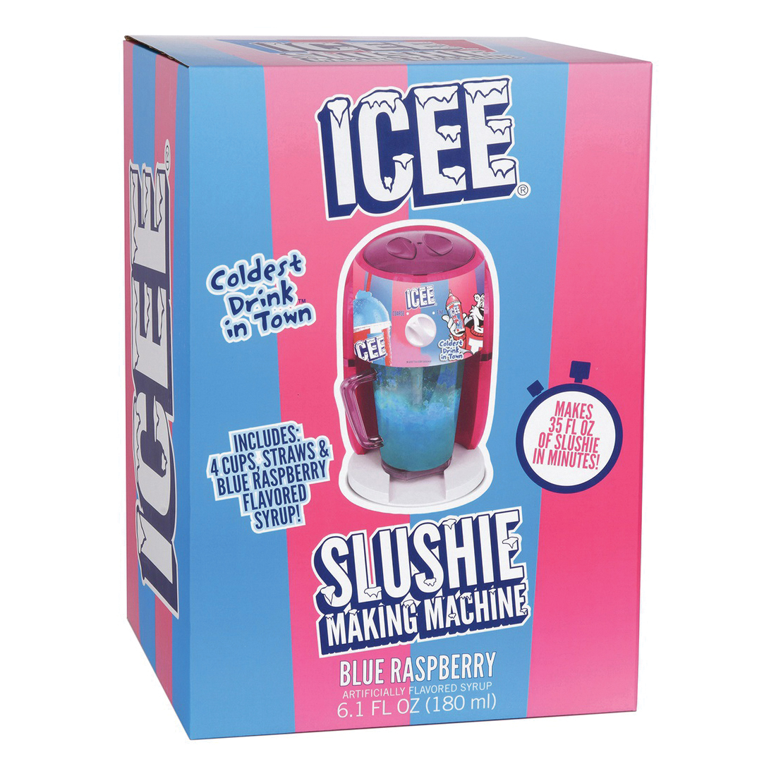 iscream 970-227 Ice Machine, 9-3/4 in W, 9 in D, 13-3/4 in H, Pink - 5