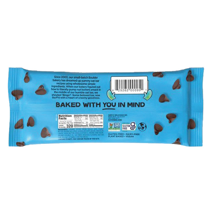 Bobo's 00095 Chocolate Chip Oat Bar, Peanut Butter, 2.5 oz - 2