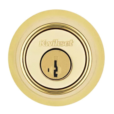 Kwikset 665 Series 665 3 SMT Deadbolt, 3 Grade, Keyed Key, Zinc, Polished Brass, 2-3/8 to 2-3/4 in Backset - 5