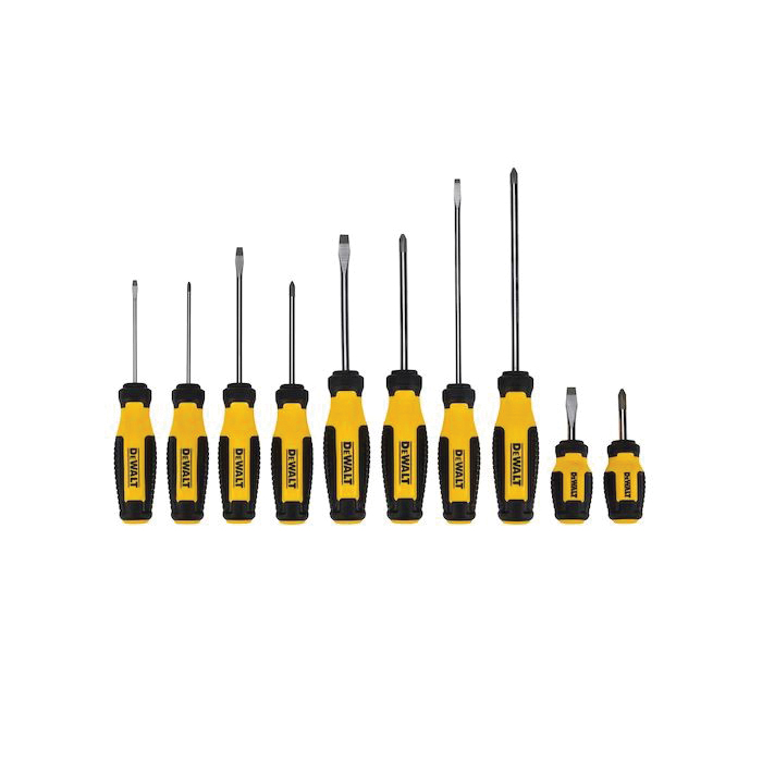 DEWALT DWHT65201 Screwdriver Set, 10-Piece, Bi-Material/Steel, Chrome-Plated - 2