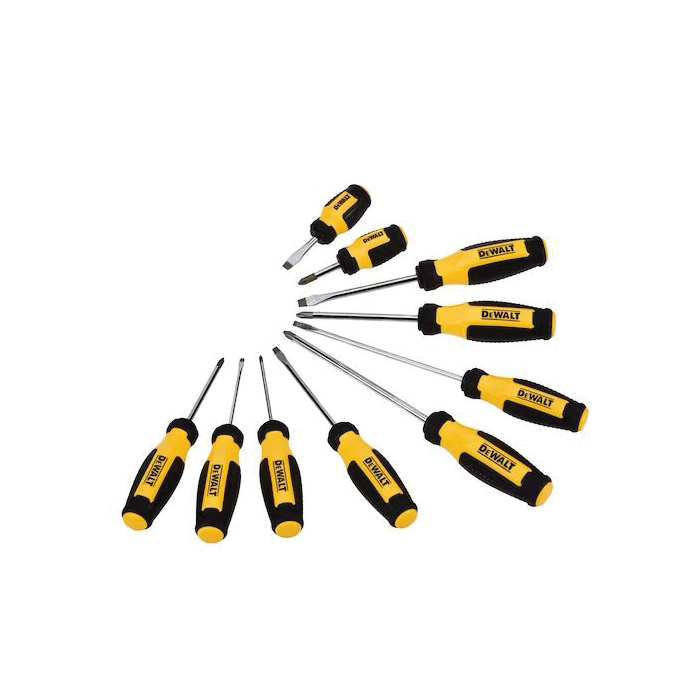 DEWALT DWHT65201 Screwdriver Set, 10-Piece, Bi-Material/Steel, Chrome-Plated - 3