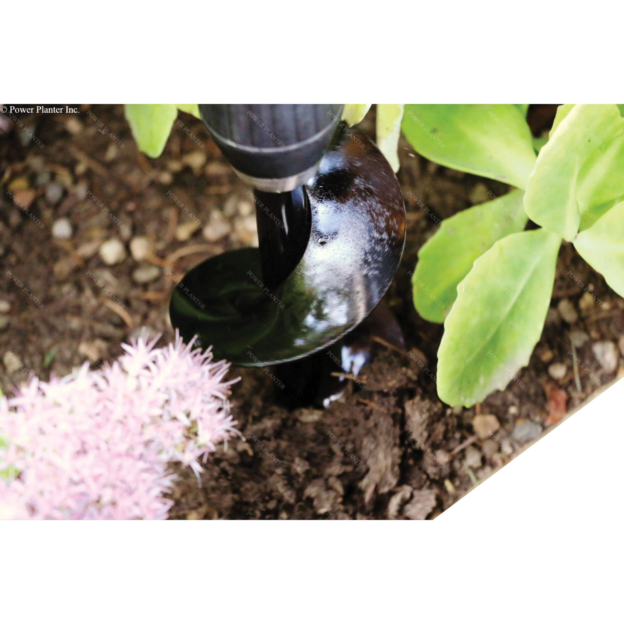Power Planter 307-LIME Bulb Planting Auger and Bedding Plant Tool, 3 in Dia Auger Bit, 7 in L Auger Bit, Lime - 1