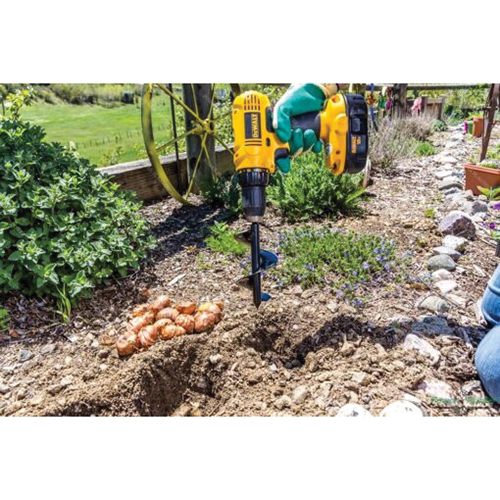 Power Planter 307-LIME Bulb Planting Auger and Bedding Plant Tool, 3 in Dia Auger Bit, 7 in L Auger Bit, Lime - 4
