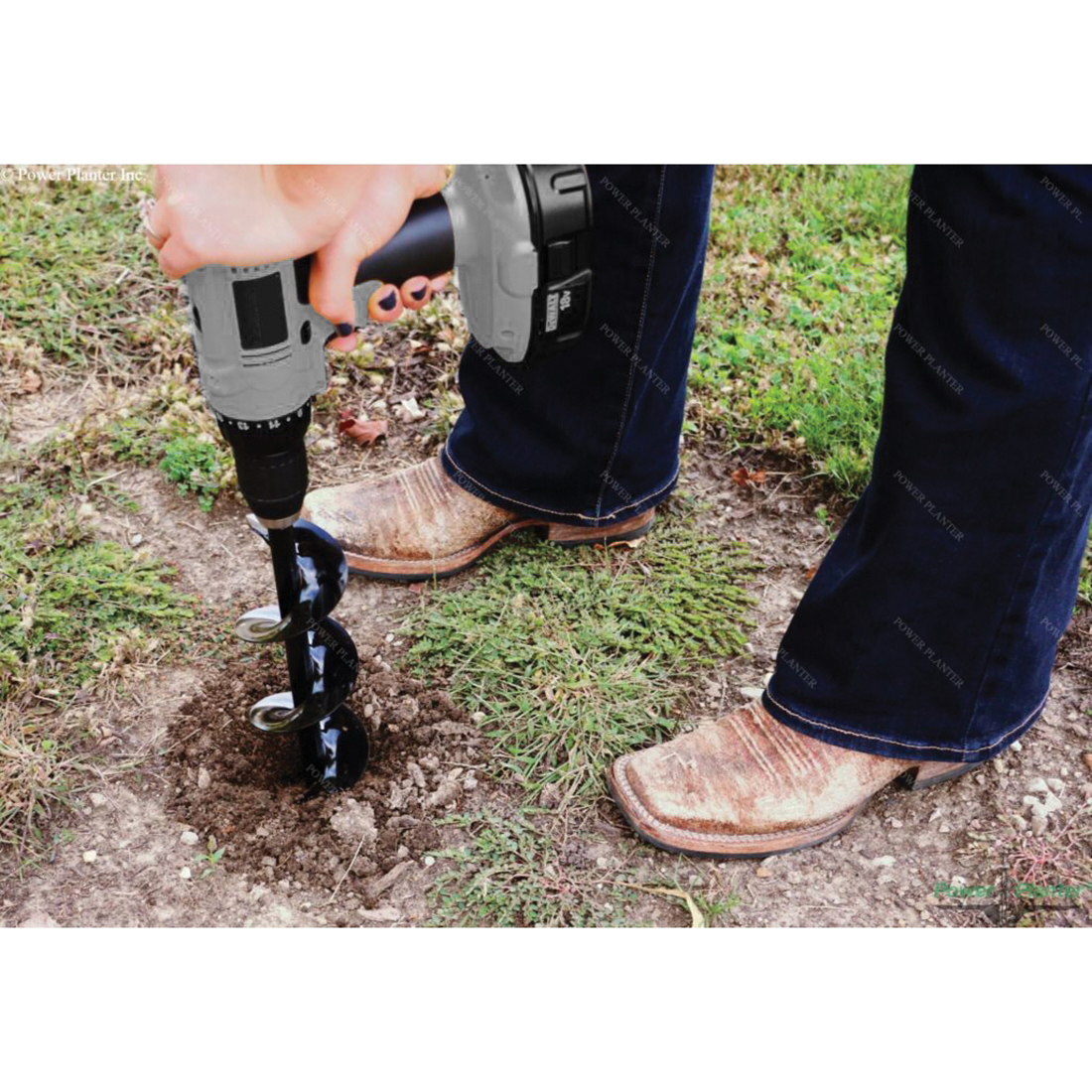 Power Planter 312-LIME DIY Guru Hand Auger, 3 in Dia Auger Bit, 12 in L Auger Bit, Lime - 3