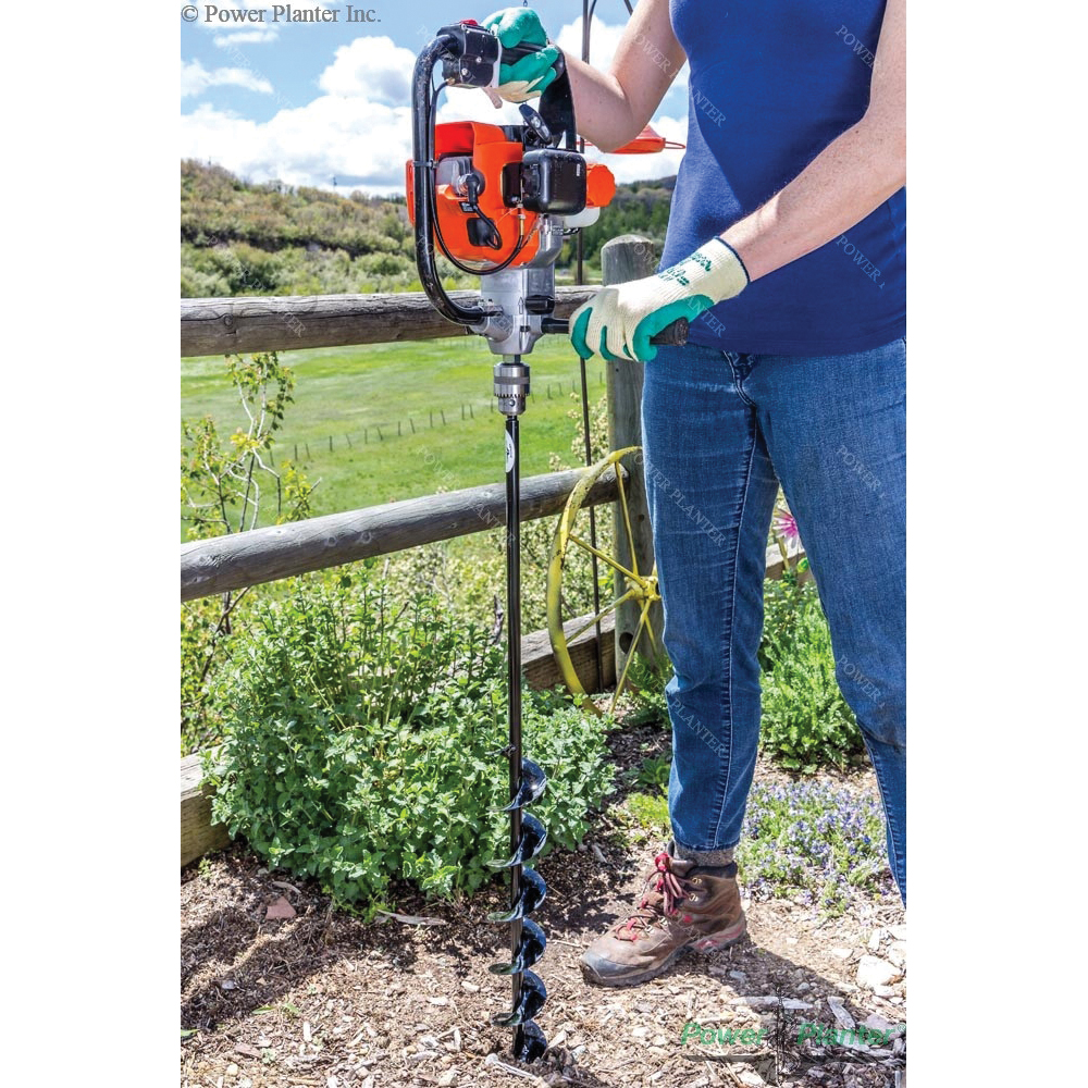 Power Planter 324H-LIME Extended Length Bulb Auger, 3 in Dia Auger Bit, 24 in L Auger Bit, Lime - 3
