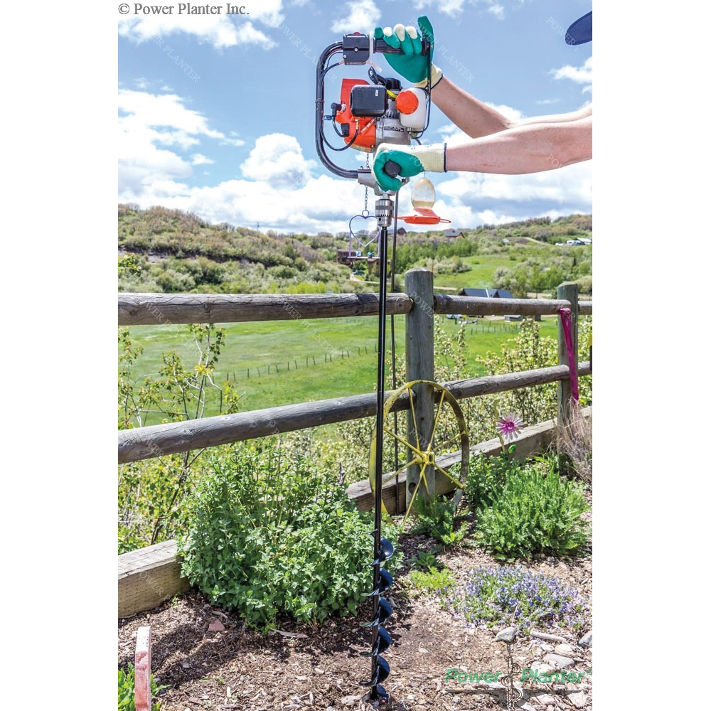 Power Planter 324H-LIME Extended Length Bulb Auger, 3 in Dia Auger Bit, 24 in L Auger Bit, Lime - 4