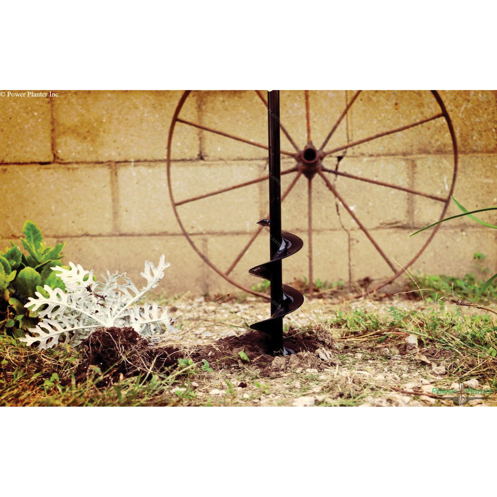 Power Planter 324H-LIME Extended Length Bulb Auger, 3 in Dia Auger Bit, 24 in L Auger Bit, Lime - 5