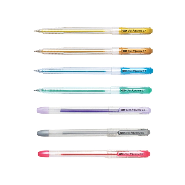Yasutomo GX1007 Gel Xtreme Metallic Pen Set, 0.7 mm Tip, Bronze/Gold/Green/Metallic Blue/Pink/Purple/Silver, 7-Piece - 2