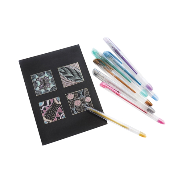Yasutomo GX1007 Gel Xtreme Metallic Pen Set, 0.7 mm Tip, Bronze/Gold/Green/Metallic Blue/Pink/Purple/Silver, 7-Piece - 4