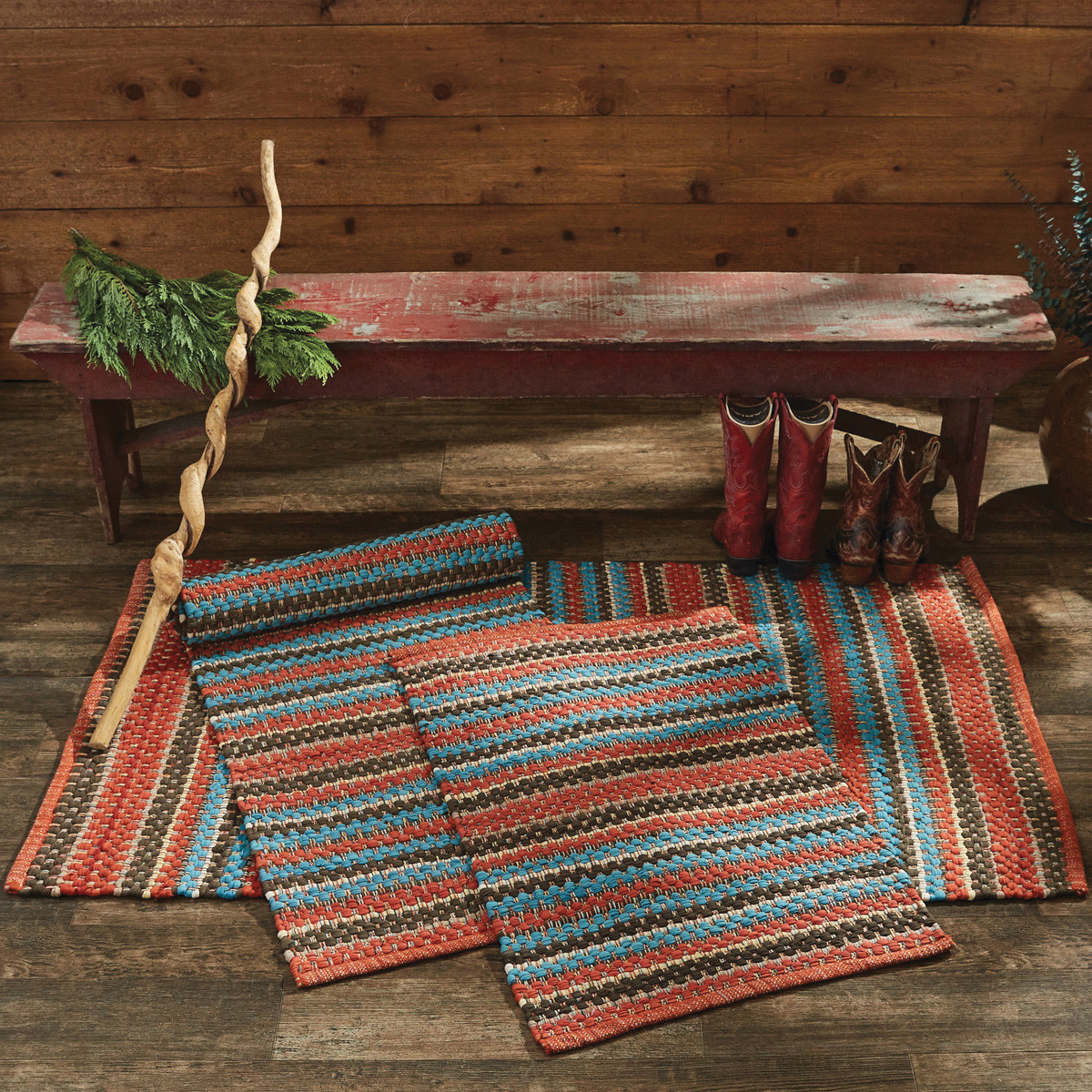 Park Designs 6962-250 Rag Rug, 3 ft L, 2 ft W, Chindi Rug, Santa Fe - 3