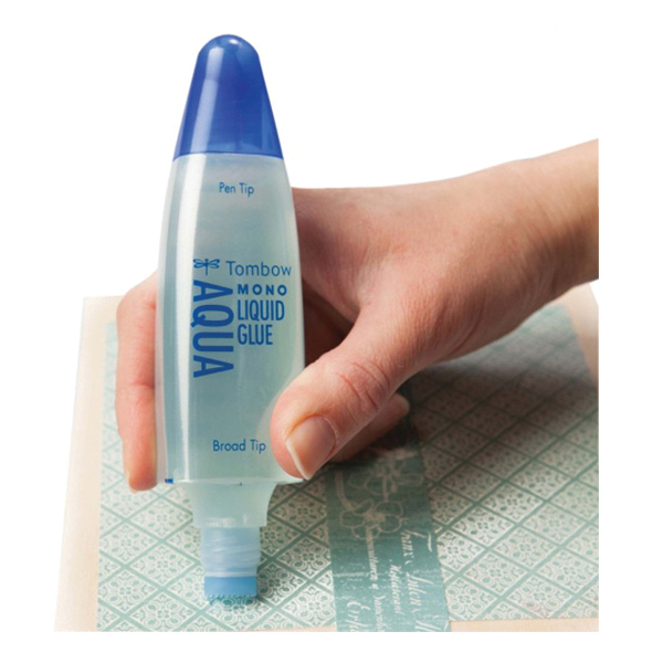 Tombow 62181 Aqua Glue, Light Blue, 1.69 oz, Carded - 5