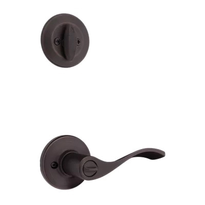Kwikset 96900-425 Deadbolt Security Set, Keyed Entry Lock, Lever Handle, Balboa Design, Venetian Bronze, Turn Piece - 2