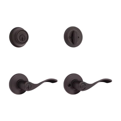 Kwikset 96900-425 Deadbolt Security Set, Keyed Entry Lock, Lever Handle, Balboa Design, Venetian Bronze, Turn Piece - 3
