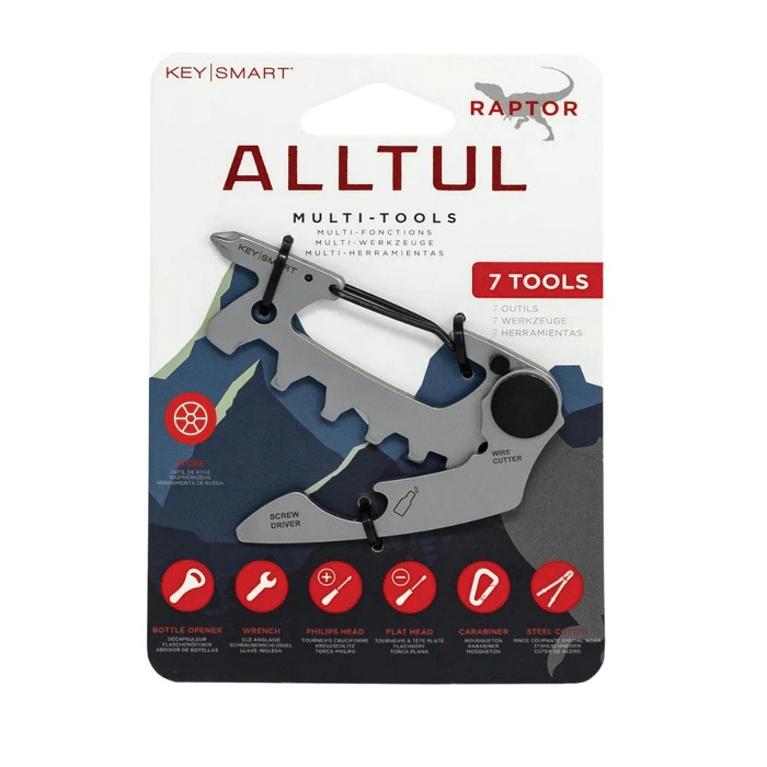 KeySmart AllTul Stainless Steel Silver Raptor Multi-Tool Key - 1