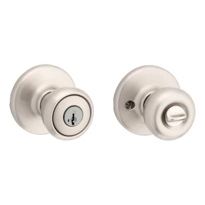 Kwikset 94002-954 Entry Door Lockset, Knob Handle, Satin Nickel, Zinc, KW1, SC1 Keyway, Re-Key Technology: SmartKey - 5