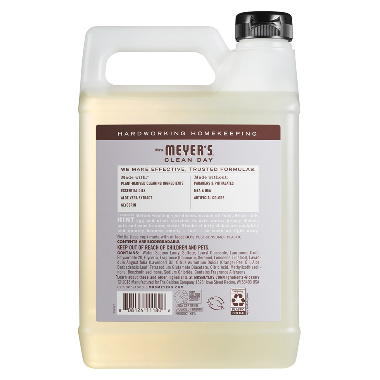 Mrs. Meyer's Clean Day 11180 Dish Soap Refill, 48 fl-oz, Liquid, Lavender - 2