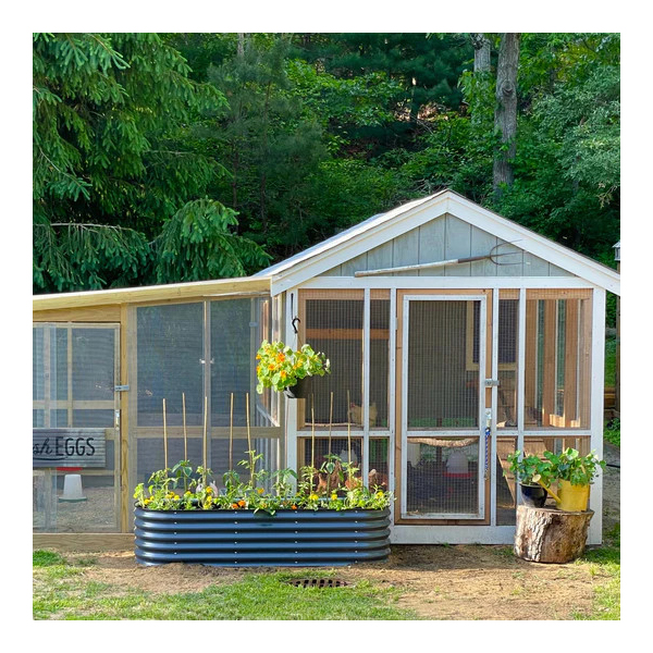vego garden VB6N117G Modular Raised Garden Bed Kit, 60 in L, 42 in W, 17 in H, Metal, Olive Green - 2