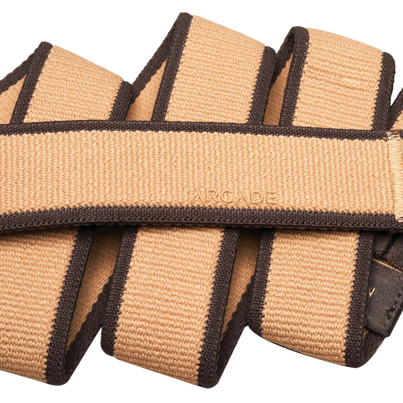 Arcade UA-NSCFCT3-230 Slim Stretch Belt, One Size, A2, Polyester, Brown/Sand - 2