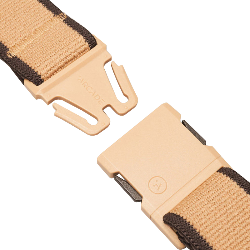 Arcade UA-NSCFCT3-230 Slim Stretch Belt, One Size, A2, Polyester, Brown/Sand - 3