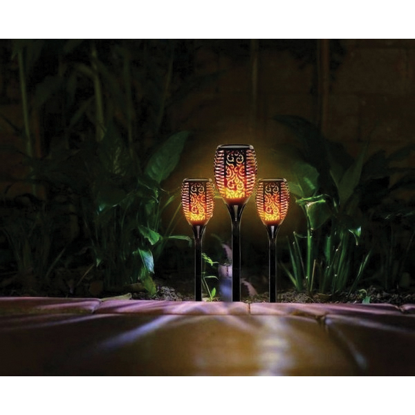 WBM Smart W-LE-04 Outdoor Flashing Flame Torch Light, Lithium-Ion Battery, 96-Lamp, LED Lamp, ABS/PVC Fixture - 4