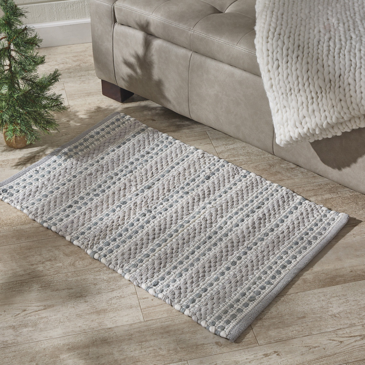 Park Designs 9922-250 Chindi Rug, 2 ft L, 3 ft W, All Is Calm Pattern - 2