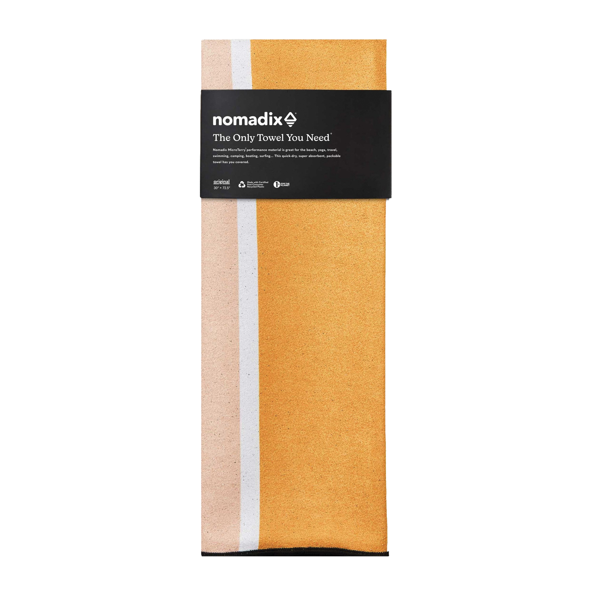 Nomadix The Only Towel You Need NM-STRP-105 Multi-Purpose Towel, 72-1/2 in L, 30 in W, Polyester, Stripe Retro - 3