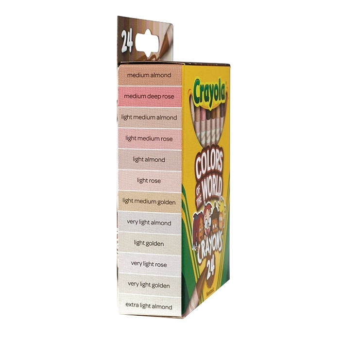Crayola CX52-0108 Crayons, Deepest Almond/Light Rose/Medium Golden - 3