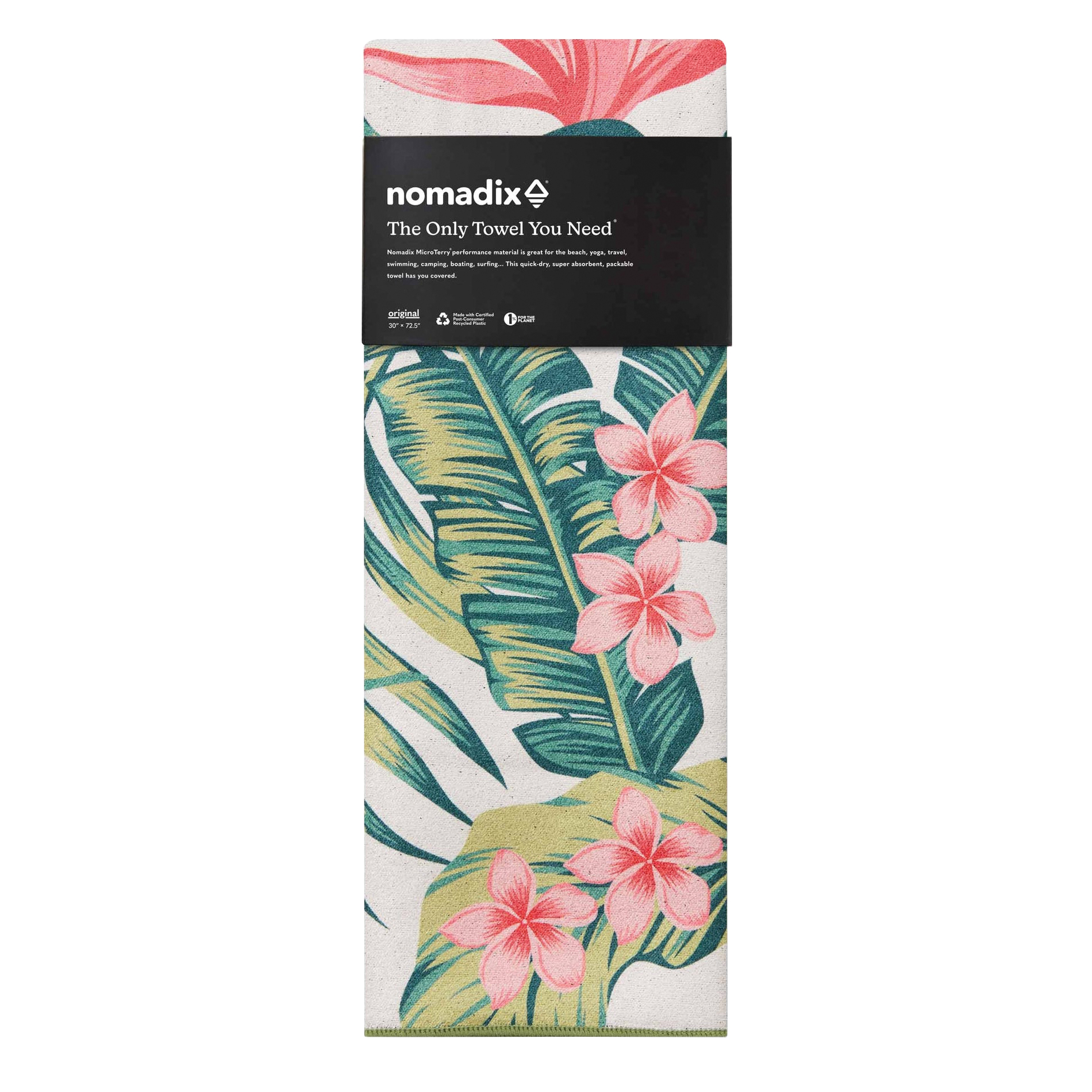Nomadix The Only Towel You Need NM-PLMS-101 Multi-Purpose Towel, 72-1/2 in L, 30 in W, Polyester, Palm Pink - 3