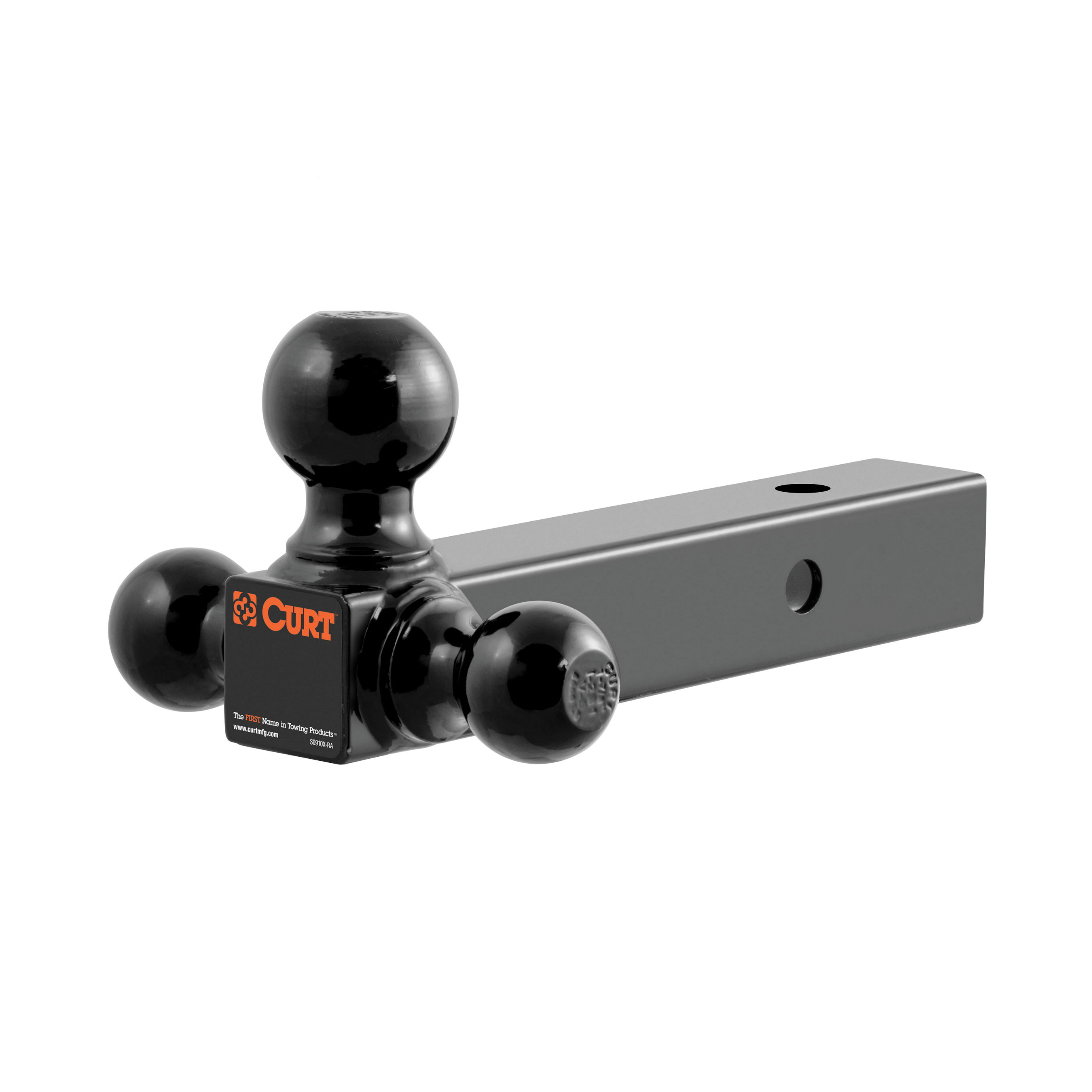 Curt 45652 Multi Ball-Mount, 1-7/8, 2, 2-5/16 in Dia Hitch Ball, Carbon Steel, Powder-Coated - 3