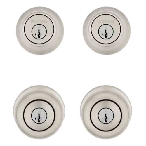 Kwikset Cove Series 92420-059 Entry Knob and Single Cylinder Deadbolt, Knob Handle, Satin Nickel, Knob Interior Handle - 4
