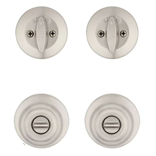 Kwikset Cove Series 92420-059 Entry Knob and Single Cylinder Deadbolt, Knob Handle, Satin Nickel, Knob Interior Handle - 5