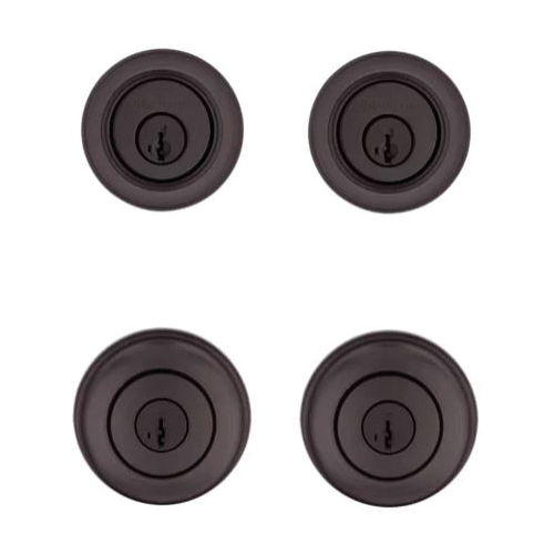 Kwikset Cove Series 92420-063 Entry Knob and Single Cylinder Deadbolt, Knob Handle, Venetian Bronze, Yes, 3 Grade, Metal - 5