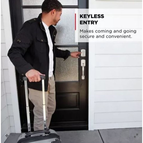 Kwikset Powerbolt 250 Series 992500-002 Keypad Electronic Lock, 3 Grade, Zinc, Satin Nickel, KW1 Keyway - 3