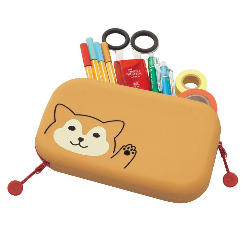 LIHIT LAB A-7716-6 Zipper Pouch, Silicone Rubber, Panda - 1