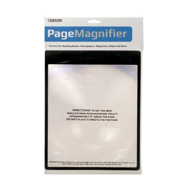 Carson MagniSheet Series DM-11 Magnifier, 2X Magnification, 10.8 in OAL - 3