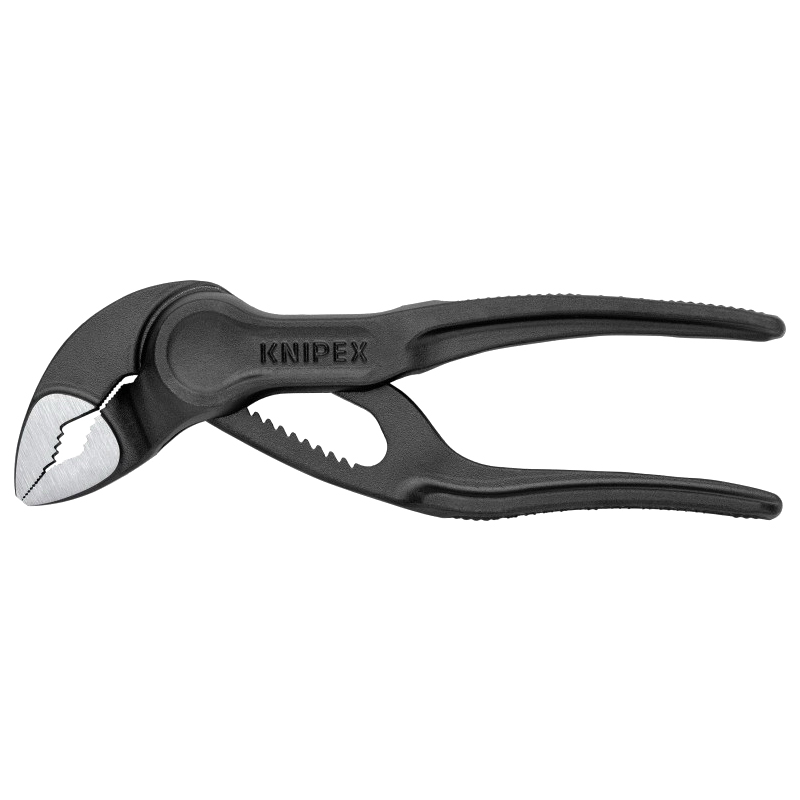 Knipex Cobra 87 00 100 SBA Water Pump Pliers, 4 in OAL, 1 in Jaw, Bare, Embossed Handle, 11/64 in W Jaw, 21/32 in L Jaw - 2