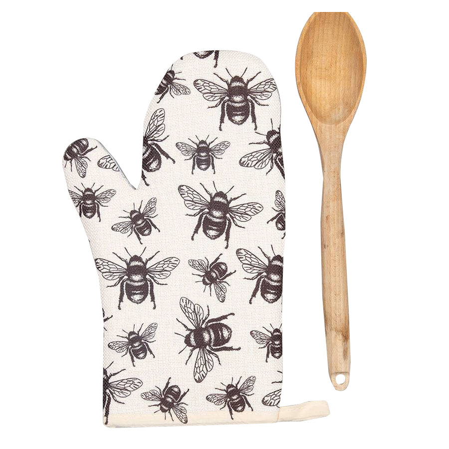 Counter Couture 3524 Honey Bee Oven Mitt, Polyester, 500 deg F - 2