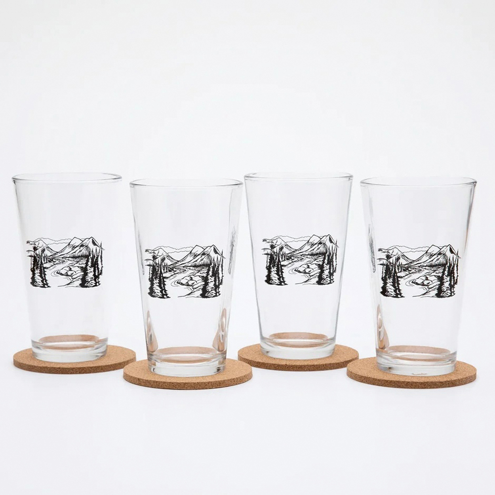 Counter Couture 3834 Pint Glass, 16 oz, Black - 3