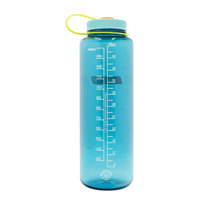 Nalgene 342769 Sustain Silo Bottle, 48 oz Capacity, Tritan Renew, Cerulean, Wide Mouth Lid - 2