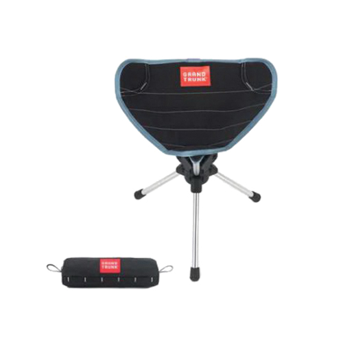 Grand Trunk COMP-01 Compass Stool, 3 in W, 3 in D, 11 in H, Aluminum Frame, Sea Black Frame, 450D Polyester Seat - 2