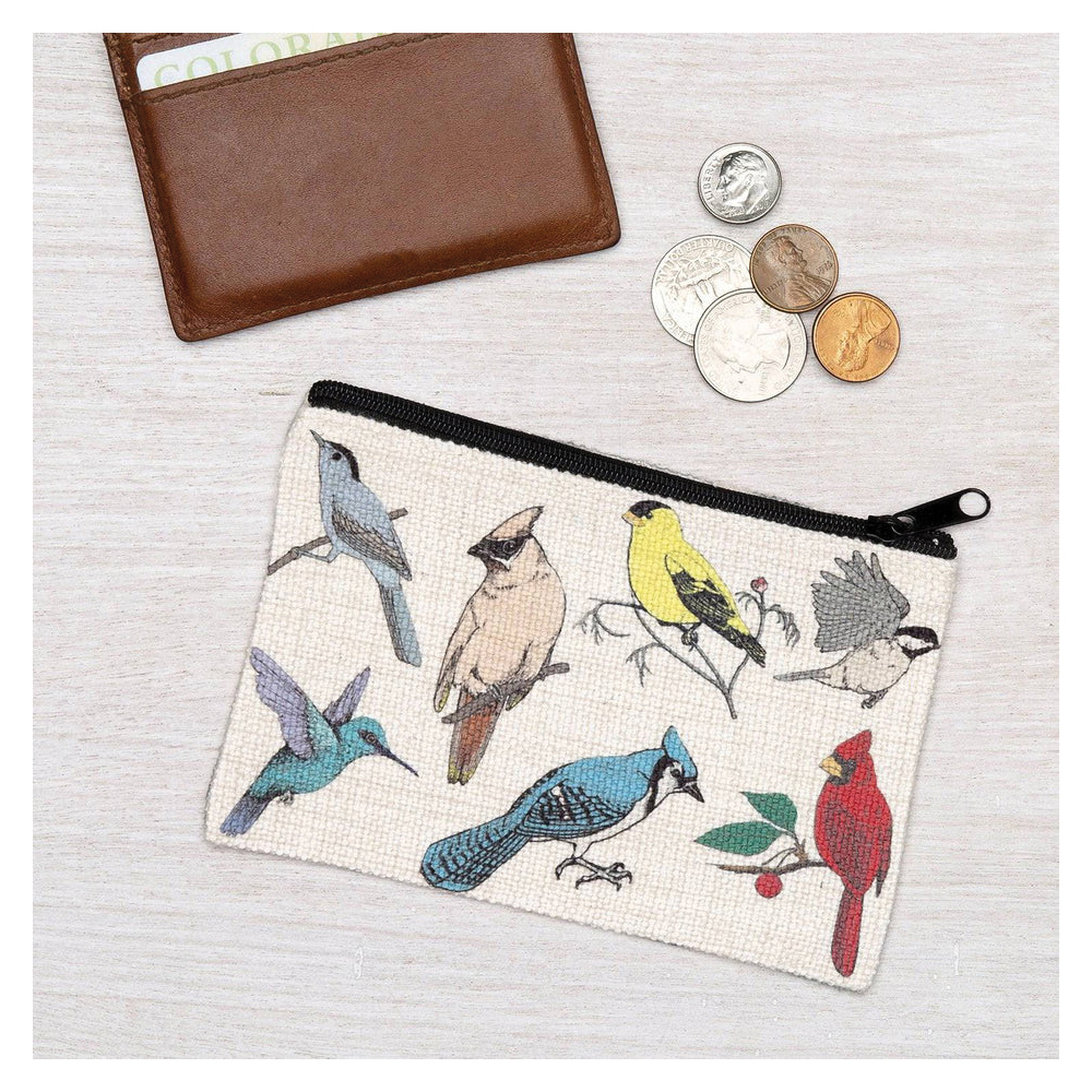 Counter Couture 3102 Pouch, S, Birds, Zipper, Natural - 1