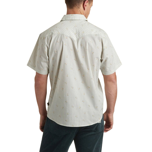 Howler Bros H Bar B 122220S-GFW-XL Shirt, XL, Cotton/Polyester, Vintage Grid Floral Medium White, Regular Fit - 2