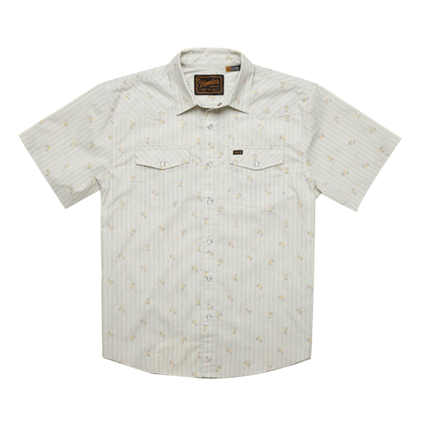 Howler Bros H Bar B 122220S-GFW-XL Shirt, XL, Cotton/Polyester, Vintage Grid Floral Medium White, Regular Fit - 5