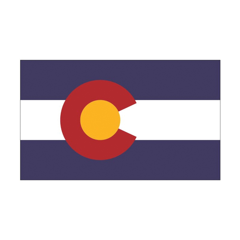 Eder Flag 020192 State Flag, Colorado, 5 ft W, 3 ft H, Nylon - 2