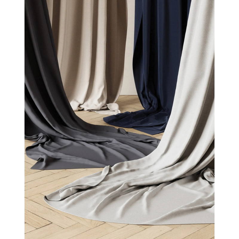 umbra Twilight Series 1017283-918 Blackout Curtain Set, 63 in L, 52 in W, Pocket-Tab Pattern, Polyester, Gray - 3