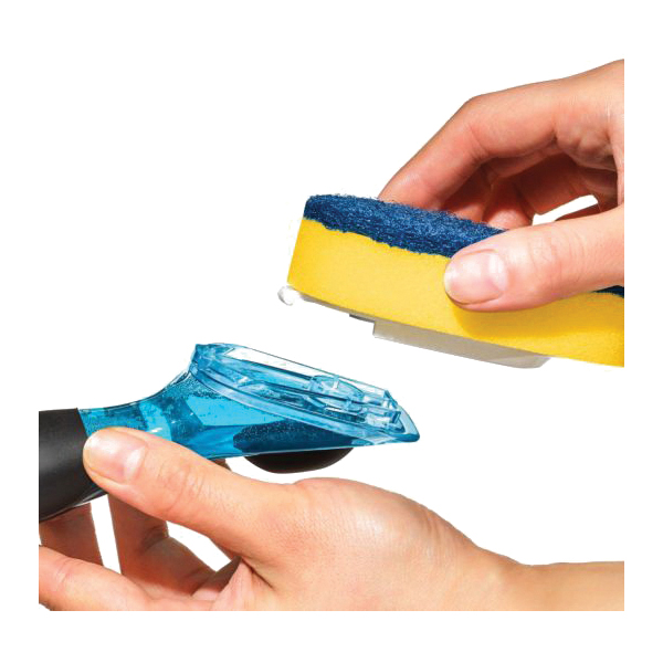 Good Grips 12361600 Soap Dispensing Dish Scrub, 12 in OAL, Comfortable, Non-Slip Grip Handle, Plastic/Rubber Handle - 4