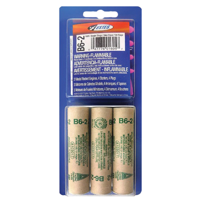 Estes 001605 Rocket Engine, Specifications: 5 N-sec Total Impulse, 2 Sec Time Delay, 4.5 oz Max Lift Weight - 2