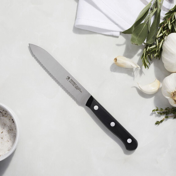 Zwilling Solution Series 17540-133 Utility Knife, 5 in L Blade, Stainless Steel Blade, Plastic Handle, Serrated Blade - 3